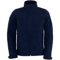 Marineblau - Side - B&C Herren Softshell-Jacke mit Kapuze, Fleece-Innenfutter, atmungsaktiv, wasserabweisend, winddicht