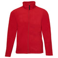 Rot - Front - Regatta Herren Mikrofleece-Jacke mit durchgehendem Reißverschluss