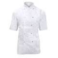 Weiß - Front - Dennys Koch Jacke für Damen, kurzarm