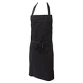 Schwarz - Front - Dennys Unisex Küchenschürze ohne Taschen, reich an Baumwolle