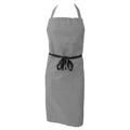 Hellgrau - Front - Dennys Unisex Küchenschürze (ohne Taschen) - Küchen Arbeitskleidung