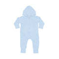 Staubig Blau - Front - Babybugz Baby Strampelanzug - Schlafanzug mit Kapuze
