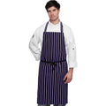 Marineblau-Weiß - Back - Dennys Unisex Baumwoll Küchenschürze mit Streifen