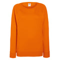 Orange - Front - Fruit OF The Loom Damen Raglan Sweatshirt