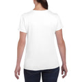 Weiß - Side - Gildan Damen T-Shirt, enganliegend