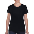 Schwarz - Side - Gildan Damen T-Shirt, enganliegend