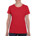 Rot - Back - Gildan Damen T-Shirt, enganliegend