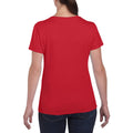 Rot - Side - Gildan Damen T-Shirt, enganliegend
