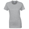 Sportgrau - Side - Gildan Damen T-Shirt, enganliegend