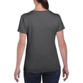 Dunkel meliert - Side - Gildan Damen T-Shirt, enganliegend