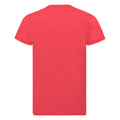 Rot meliert - Back - Russell Herren Slim Fit T-Shirt, kurzärmlig