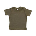 Militärgrün - Front - Babybugz Baby T-Shirt, Kurzarm