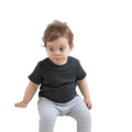 Anthrazit meliert - Back - Babybugz Baby T-Shirt, Kurzarm