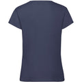 Marineblau - Back - Fruit Of The Loom Mädchen Sofspun T-Shirt, Kurzarm, Rundhalsausschnitt