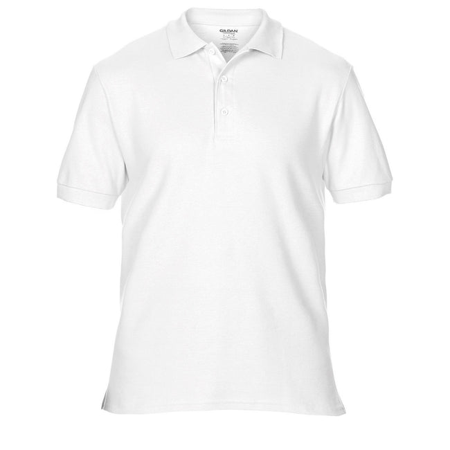 Weiß - Front - Gildan Herren Premium Sport Pique Polo-Hemd