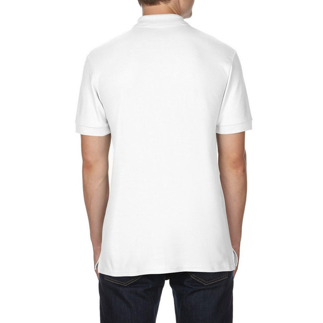 Weiß - Side - Gildan Herren Premium Sport Pique Polo-Hemd