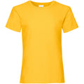 Sonnenblume - Front - Fruit of the Loom Mädchen T-Shirt, kurzarm