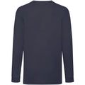 Dunkles Marineblau - Back - Fruit Of The Loom Kinder T-Shirt, langarm