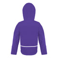 Violett-Grau - Back - Result Core Kinder Junior Softshell-Jacke mit Kapuze