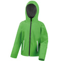 Grün-Schwarz - Front - Result Core Kinder Junior Softshell-Jacke mit Kapuze