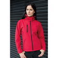 Rot-Schwarz - Side - Result Core Lite Damen Softshell-Jacke mit Kapuze