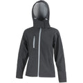 Schwarz-Grau - Front - Result Core Lite Damen Softshell-Jacke mit Kapuze