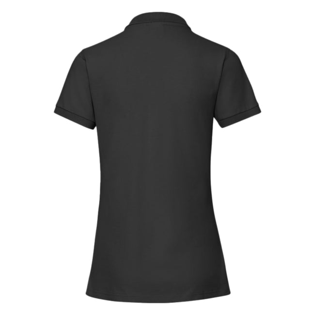 Schwarz - Back - Russell Damen Stretch Polo-Shirt, Kurzarm