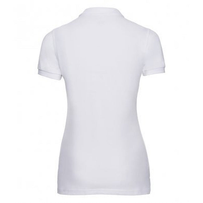 Weiß - Back - Russell Damen Stretch Polo-Shirt, Kurzarm