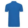 Azurblau - Back - Russell Herren Stretch Polo-Shirt, Kurzarm