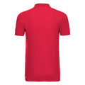 Rot - Back - Russell Herren Stretch Polo-Shirt, Kurzarm
