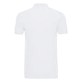Weiß - Back - Russell Herren Stretch Polo-Shirt, Kurzarm