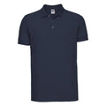 Marineblau - Front - Russell Herren Stretch Polo-Shirt, Kurzarm