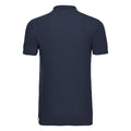 Marineblau - Back - Russell Herren Stretch Polo-Shirt, Kurzarm