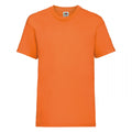 Orange - Front - Fruit of the Loom Kinder T-Shirt, kurzärmlig