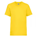 Gelb - Front - Fruit of the Loom Kinder T-Shirt, kurzärmlig