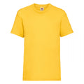 Sonnenblume - Front - Fruit of the Loom Kinder T-Shirt, kurzärmlig
