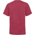 Vintage Rot meliert - Back - Fruit of the Loom Kinder T-Shirt, kurzärmlig