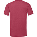 Vintage Rot meliert - Back - Fruit Of The Loom Herren Kurzarm T-Shirt