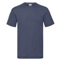 Vintage Marineblau meliert - Front - Fruit Of The Loom Herren Kurzarm T-Shirt