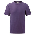 Violett meliert - Front - Fruit Of The Loom Herren Kurzarm T-Shirt