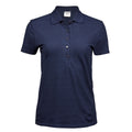 Denim - Front - Tee Jays Damen Luxury Stretch Polo-Shirt, Kurzarm