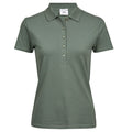 Blattgrün - Front - Tee Jays Damen Luxury Stretch Polo-Shirt, Kurzarm