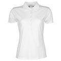 Weiß - Front - Tee Jays Damen Luxury Stretch Polo-Shirt, Kurzarm