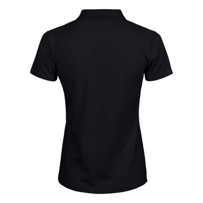 Schwarz - Back - Tee Jays Damen Luxury Stretch Polo-Shirt, Kurzarm