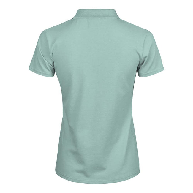 Grünton - Back - Tee Jays Damen Luxury Stretch Polo-Shirt, Kurzarm