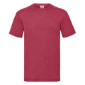 Vintage Rot meliert - Front - Fruit Of The Loom Herren Kurzarm T-Shirt