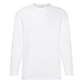 Weiß - Front - Fruit Of The Loom Herren Langarm T-Shirt mit Rundhalsausschnitt