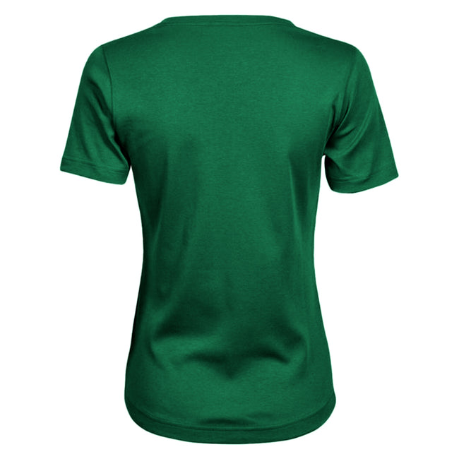 Tannengrün - Back - Tee Jays Damen Interlock T-Shirt, Rundhalsausschnitt, Kurzarm
