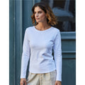 Weiß - Back - Tee Jays Damen Interlock Longsleeve - T-Shirt, Rundhalsausschnitt, Langarm