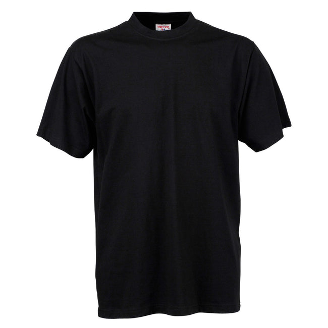 Schwarz - Front - Tee Jays Herren Sof-Tee T-Shirt, Kurzarm, Rundhalsausschnitt